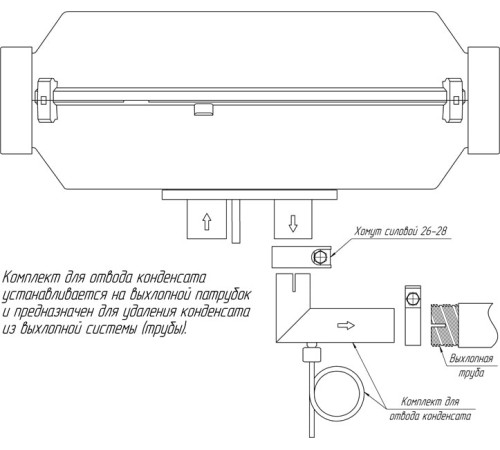 Комплект для отвода конденсата