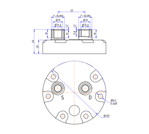 Крышка компрессора 7Н, RC-U08085