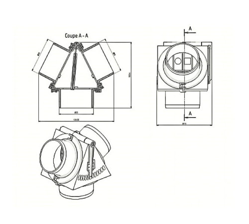 Распределитель к Webasto, 55 / 55 / 55 мм