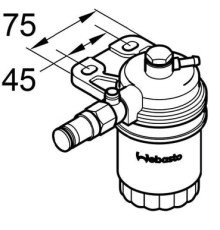 Большой топливный фильтр в металлическом корпусе к Webasto