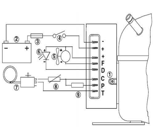 Блок управления компрессором автохолодильника T