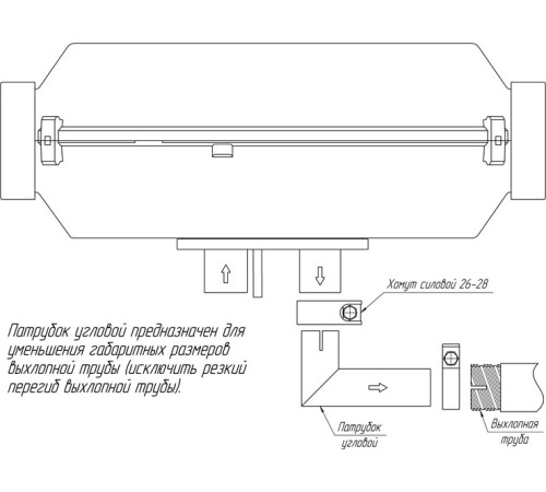 Патрубок угловой (металл)