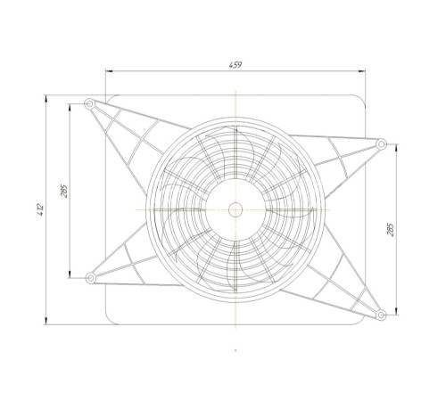 Вентилятор с диффузором 24В, 168Вт, PULL
